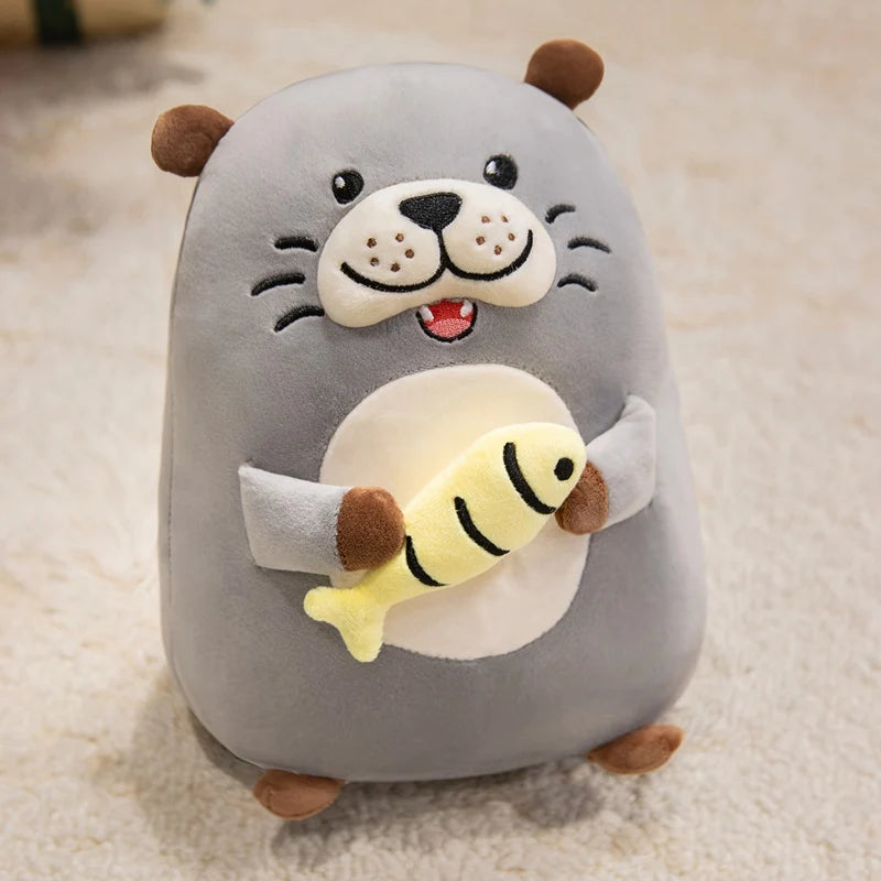Adorably Otter Plush Kawaii Croaker Stuffed Pendant Lovely Animal Toys Backpack Deocr Soft Sofa Cushion Birthday Gifts for Kids