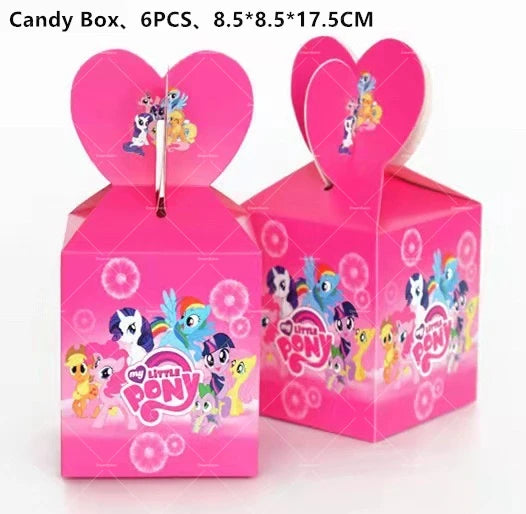 My Little Pony Foil Balloon Happy Birthday Latex Ballon Banner Party Decoration Cake Topper Supplies Backdrop Disposable Kid Toy