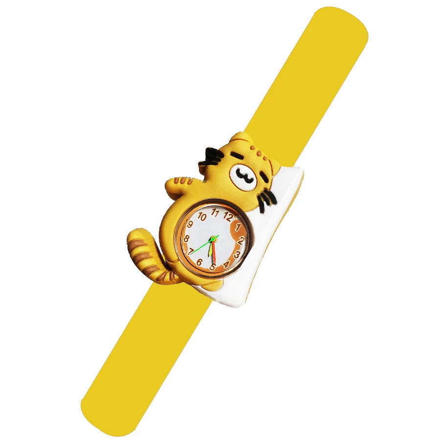 Baby Watch 3D Cartoon Kids Birthday Gift 2-15 Years Old Girl Boy Children Study Time Toy Watch Clock Free Spare Battery
