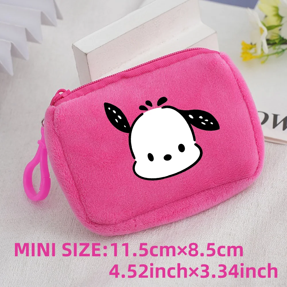 Cinnamoroll Badtz Maru Kuromi Plush Coin Purse Key Case Bag Kids Portable Mini Storage Bag Cute Gifts For Kids Clutch