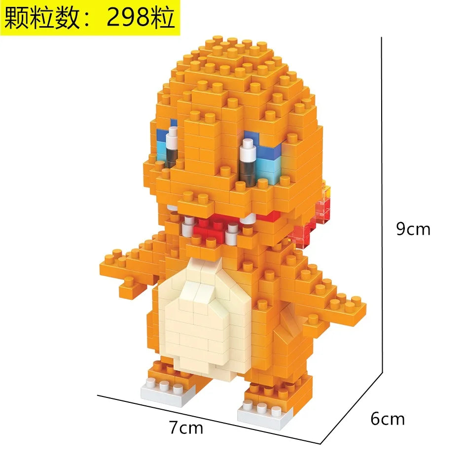 LNO Pokemon Raichu Pichu Kawaii Marowak Mini Blocks Gengar Jynx Diamond Blocks Kids Building Brick DIY Model Educational Toys
