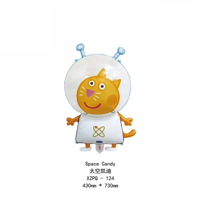 Peppa Pig Balloons Family Pink George Rebecca Susy Ballons Happy Birthday Banner Party Decoration Kids Cake Topper Tableware Toy