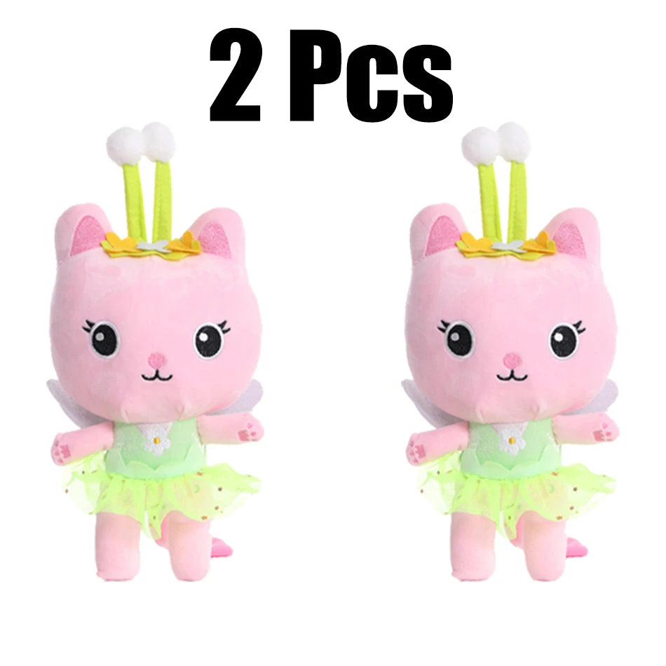 New Gabbys Dollhouse Plush Toy Mercat Cartoon Stuffed Animals Smiling Cat Car Cat Hug Gabys Girl Dolls Kids Birthday Gifts