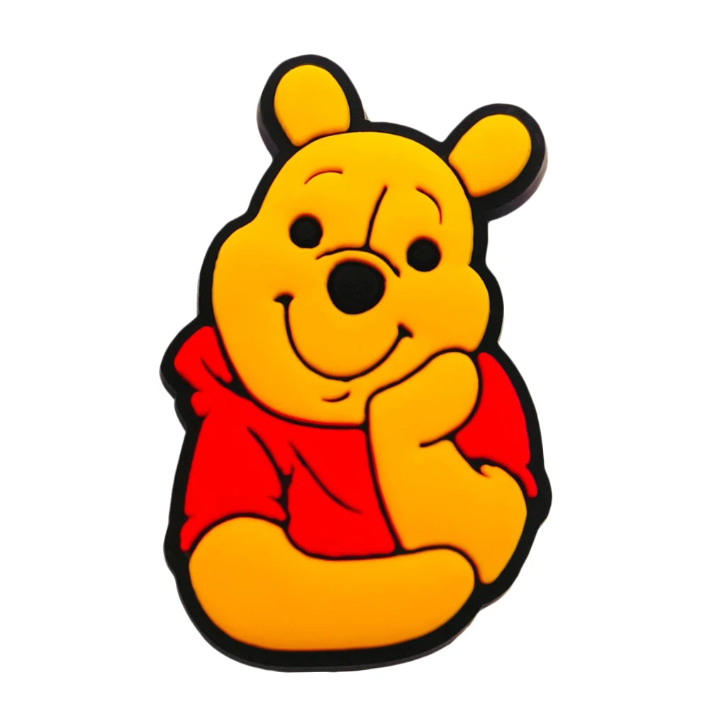 Cartoon MINISO 1PCS Popular Characters Disney Mouse DIY Stitch Funny Bear Shoe Charms Decorate Kids Accessories Boys Party Gifts