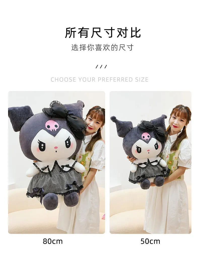 Oversized Sanrio Plushier Kuromi Melody Stuffed Toys Soft Throw Pillow Plush Dolls Kids Birthday Valentines Gifts for Girls