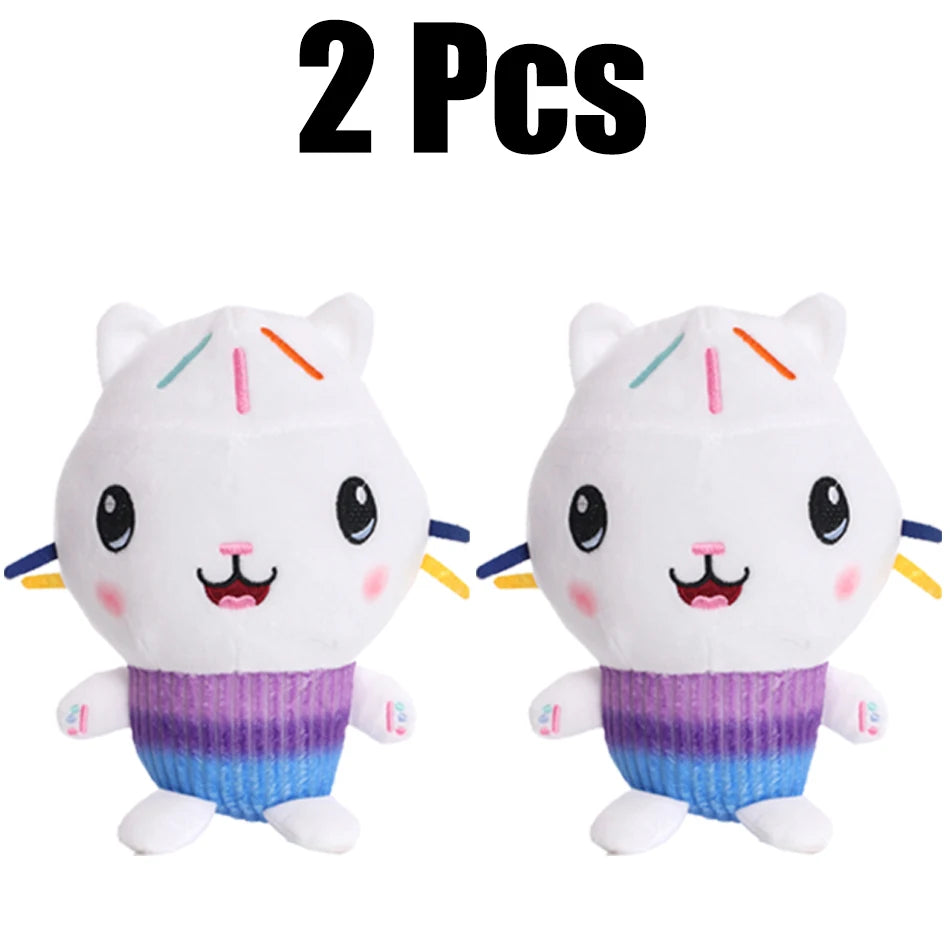 New Gabbys Dollhouse Plush Toy Mercat Cartoon Stuffed Animals Smiling Cat Car Cat Hug Gabys Girl Dolls Kids Birthday Gifts