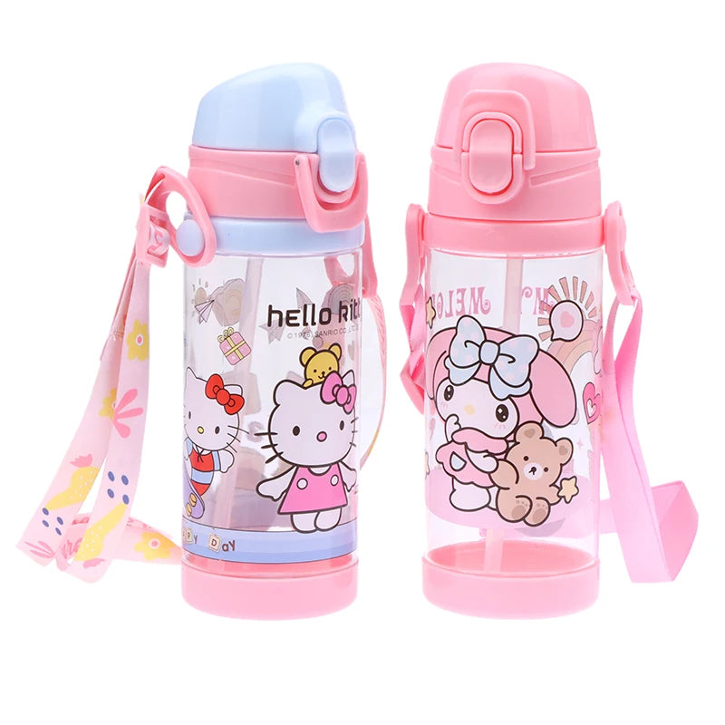 Kawaii 500ML Kuromi Cinnamoroll Sanrio Water Cup Cartoon Anime Plastic Cup Toys for Kids Kawaii Bottle Water Cup Birthday Gift