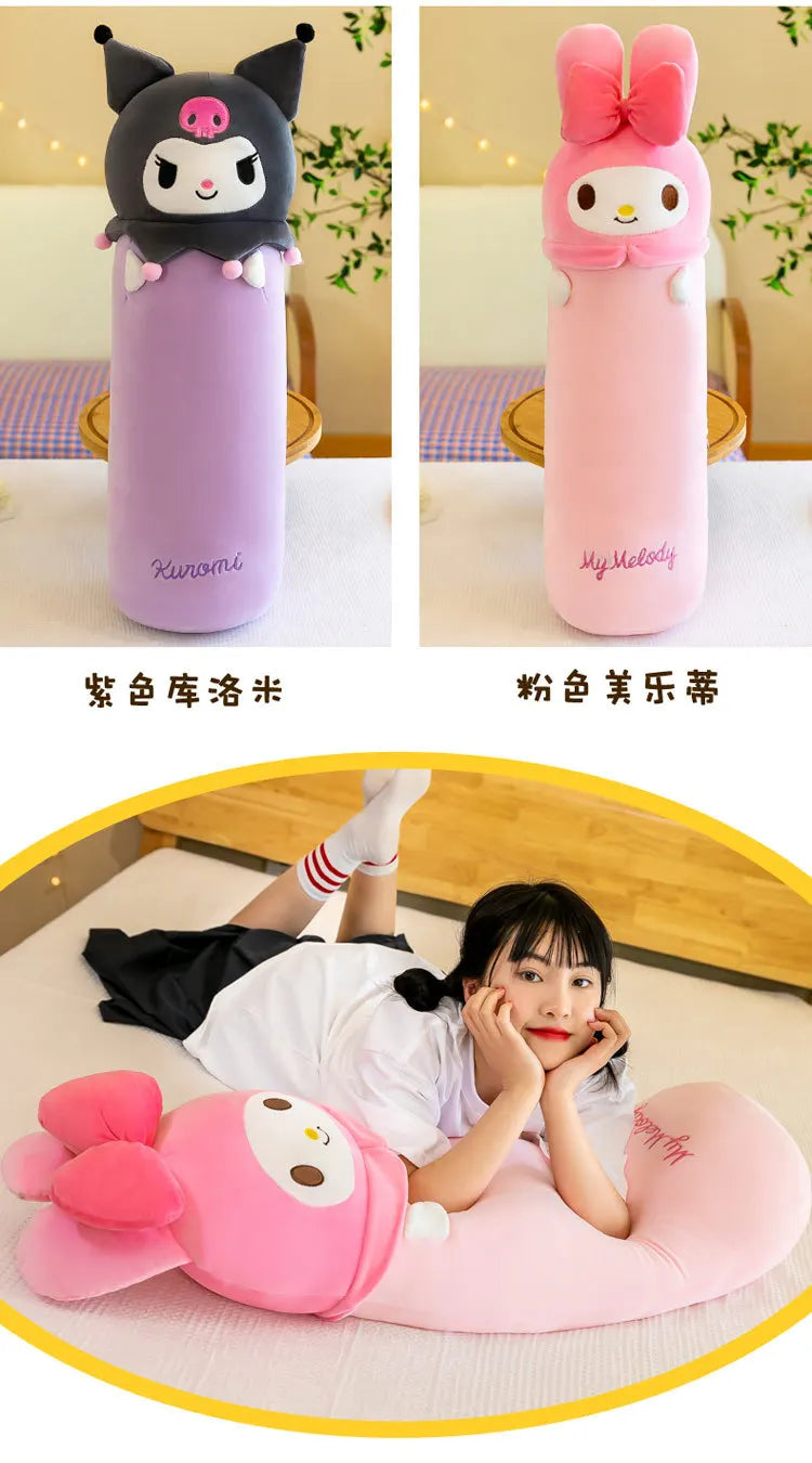 100cm Sanrio My Melody Kulomi Long Pillow Plush Toys Kawaii Soft Comfortable Cushion Japanese Cartoon Kids Girls Sleeping Gifts