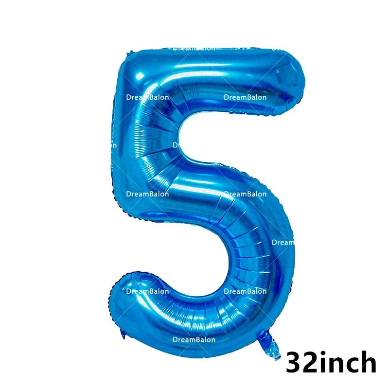 Blippiing Foil Balloon Happy Birthday Banner Decoration Party Supplies Backdrop Cake Toppers Disposable Tableware Latex Ballons