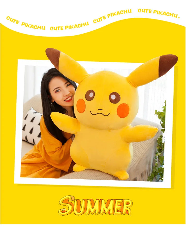 25cm Pokemon Pikachu Plush Toys Kawaii Japan Anime Elf Plush Doll Soft Stuffed Cartoon Pikachu Doll Birthday Gift For Kids Girls
