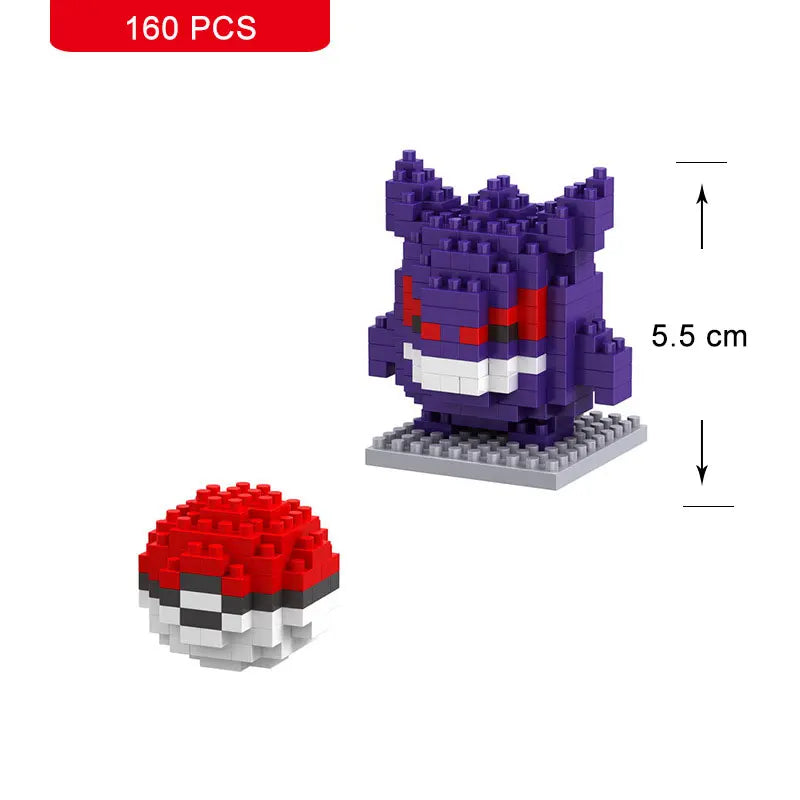 Pokemon Small Building Pokemon Nanoblock Cartoon Pikachu Animal Model Education Game Graphics Pokemon Toys For Kids Birthday