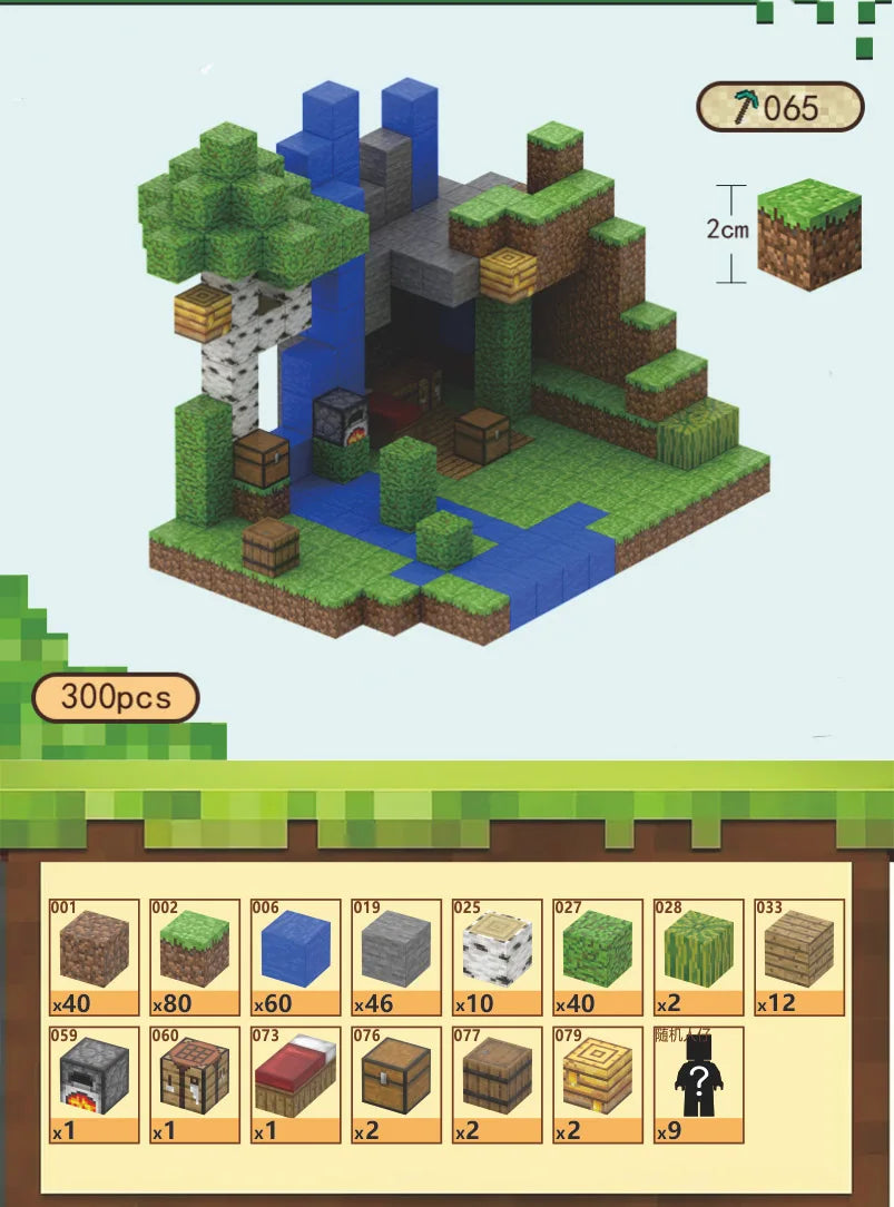 Magnetic Building Blocks Mine Cube Magnet World Set for Boy Girl Kid Age 3+ DIY Model Children Stem Montessori Sensory Toy