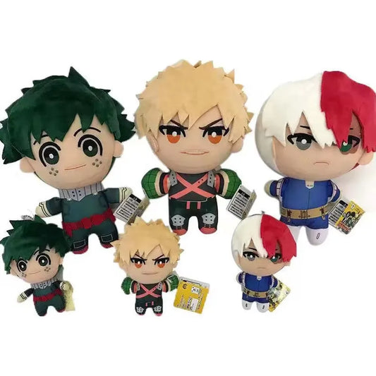 My Hero Academia Anime Plush Toys 12-25cm Stuffed Dolls of Izuku Midoriya Katsuki Bakugou Shouto Todoroki Ideal Kids Gifts