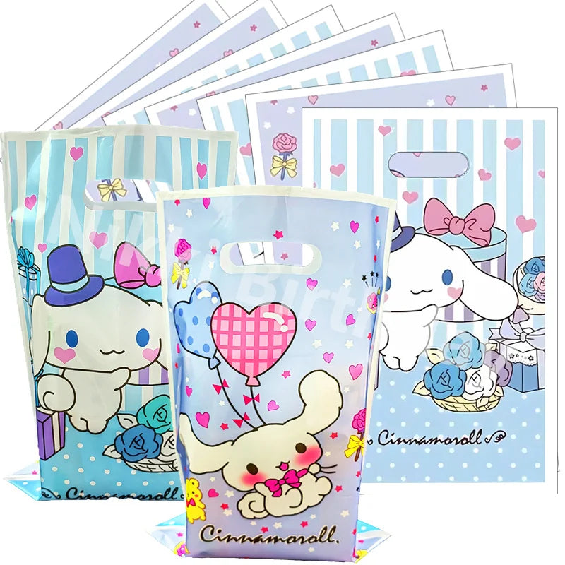 Cinnamoroll Gift Bag 16.5*25cm Loot Bag My Melody Kid Boy Birthday Party Supplies Sanrio Decorations Kids Boys Party Favors