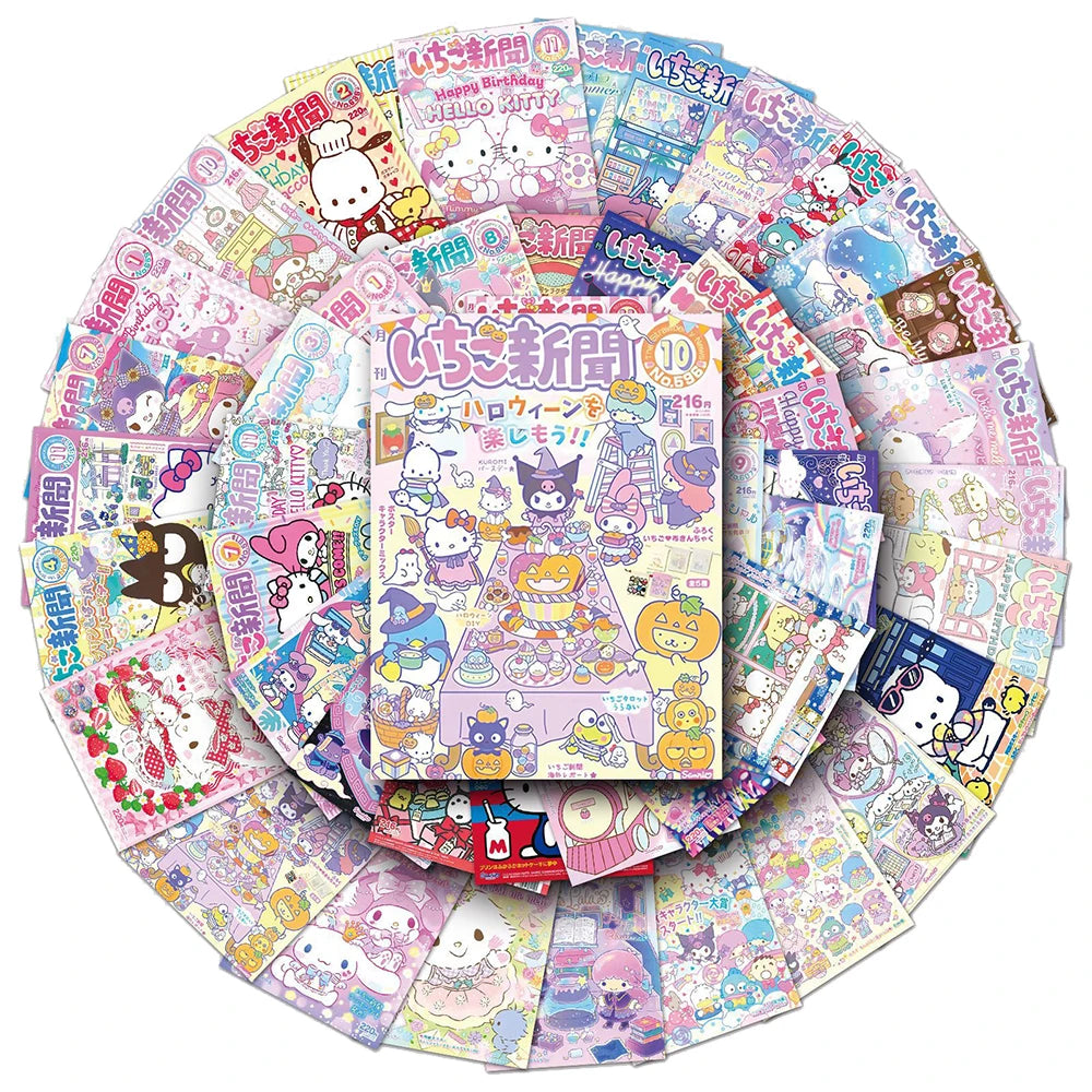 10/30/51pcs Sanrio Anime Small Poster Stickers Funny Cartoon Decals for Kids Toy Luggage Skateboard Phone Case Graffiti Sticker