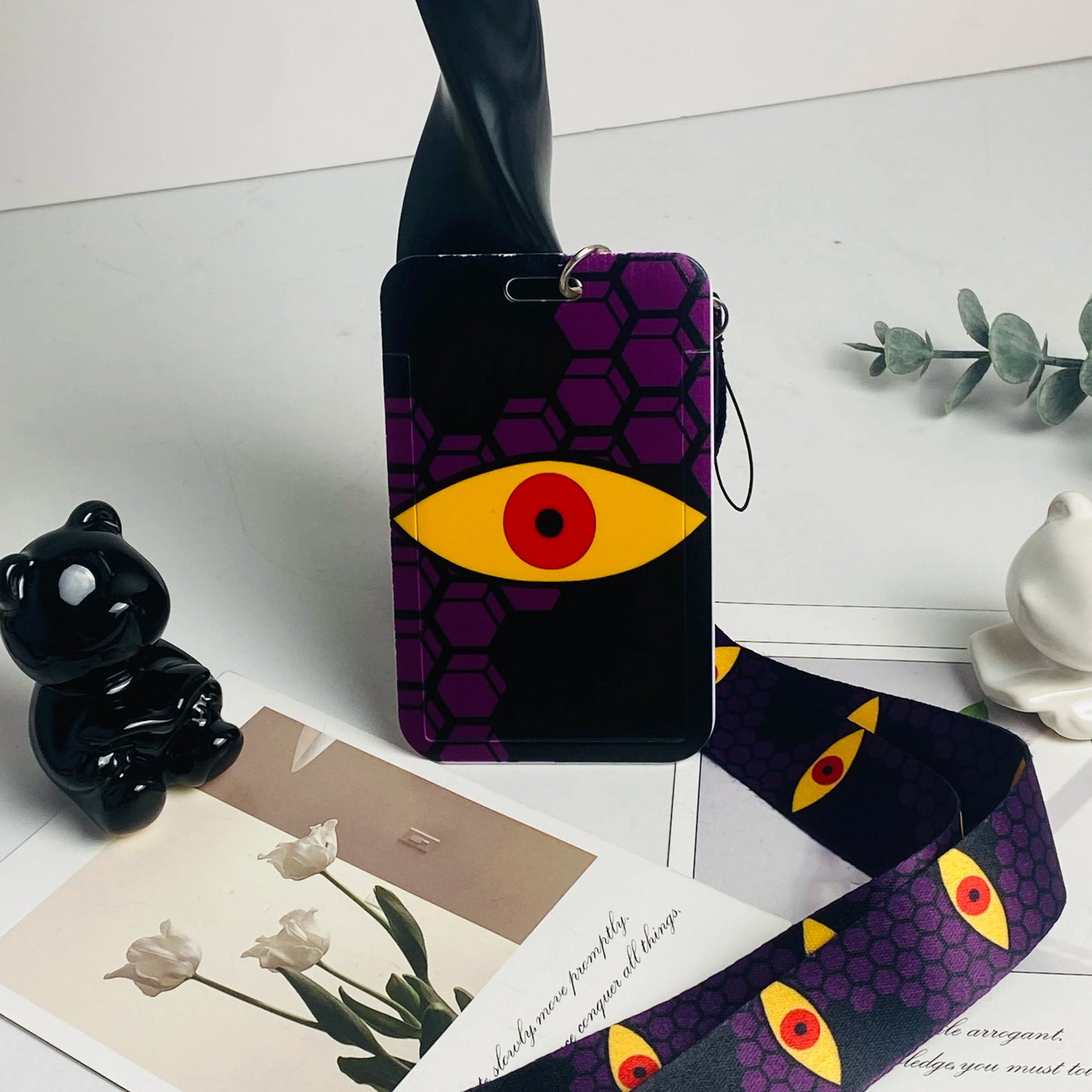 Anime Card Holder Neck Strap Lanyard Keychain ID Bus Credit Card Pass Hang Rope Lariat Keyrings Lanyard Accessories