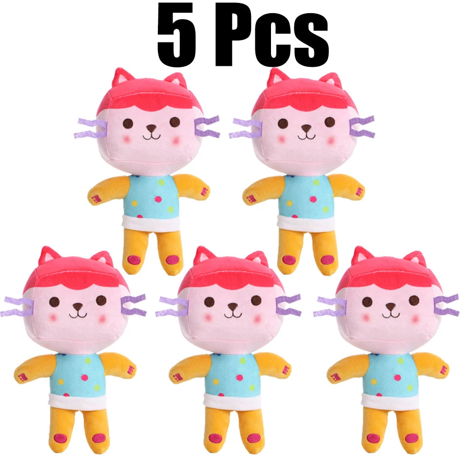 New Gabbys Dollhouse Plush Toy Mercat Cartoon Stuffed Animals Smiling Cat Car Cat Hug Gabys Girl Dolls Kids Birthday Gifts