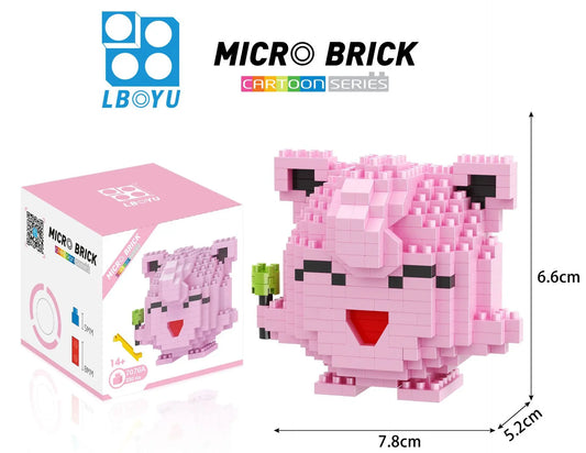 LNO Pokemon Raichu Pichu Kawaii Marowak Mini Blocks Gengar Jynx Diamond Blocks Kids Building Brick DIY Model Educational Toys
