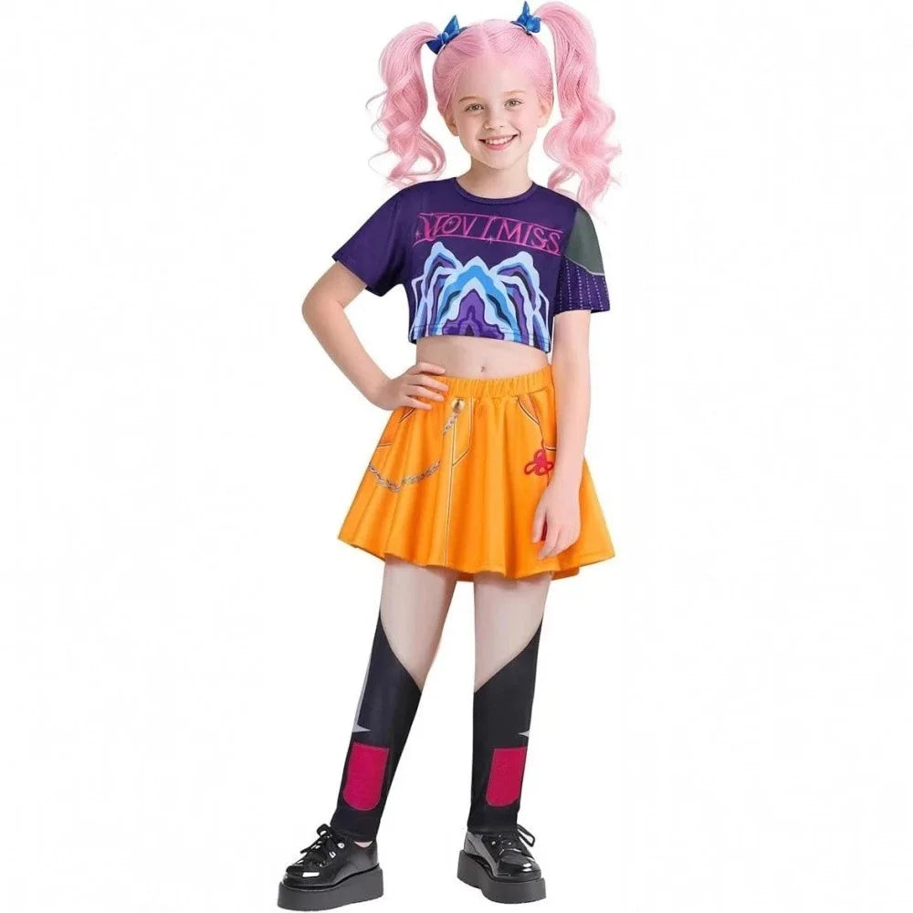 Anime Film Zoey Cosplay Costume Set Girl K-Pop Idol Group Roleplay Clothing Halloween Carnival Stage Performance Clothes Outfits