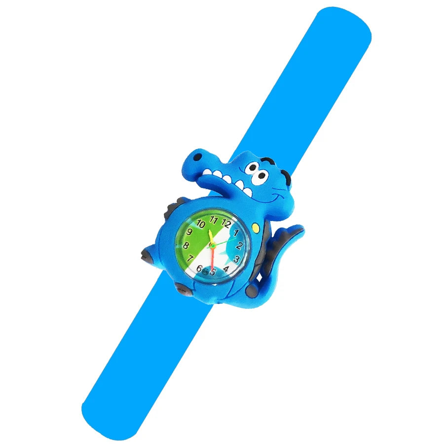 Baby Watch 3D Cartoon Kids Birthday Gift 2-15 Years Old Girl Boy Children Study Time Toy Watch Clock Free Spare Battery