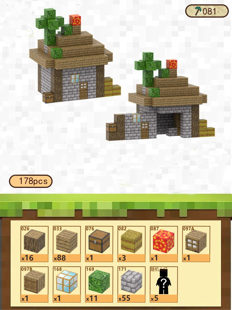 Magnetic Building Blocks Mine Cube Magnet World Set for Boy Girl Kid Age 3+ DIY Model Children Stem Montessori Sensory Toy