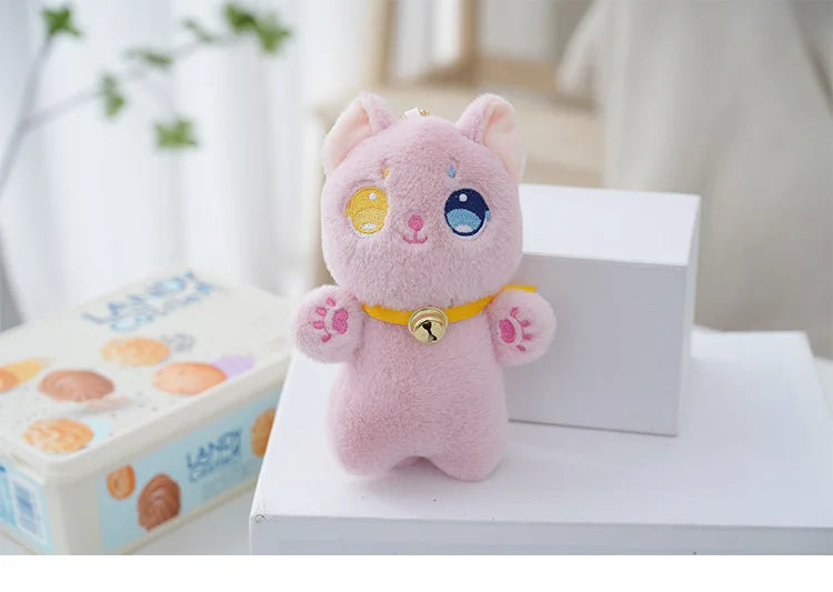 18cm Black and White Grey and PinkCat Plush Toy Grab Stuffed Animal Patung Dolls Children's Toys Gifts Gift Toys for Kids Girl