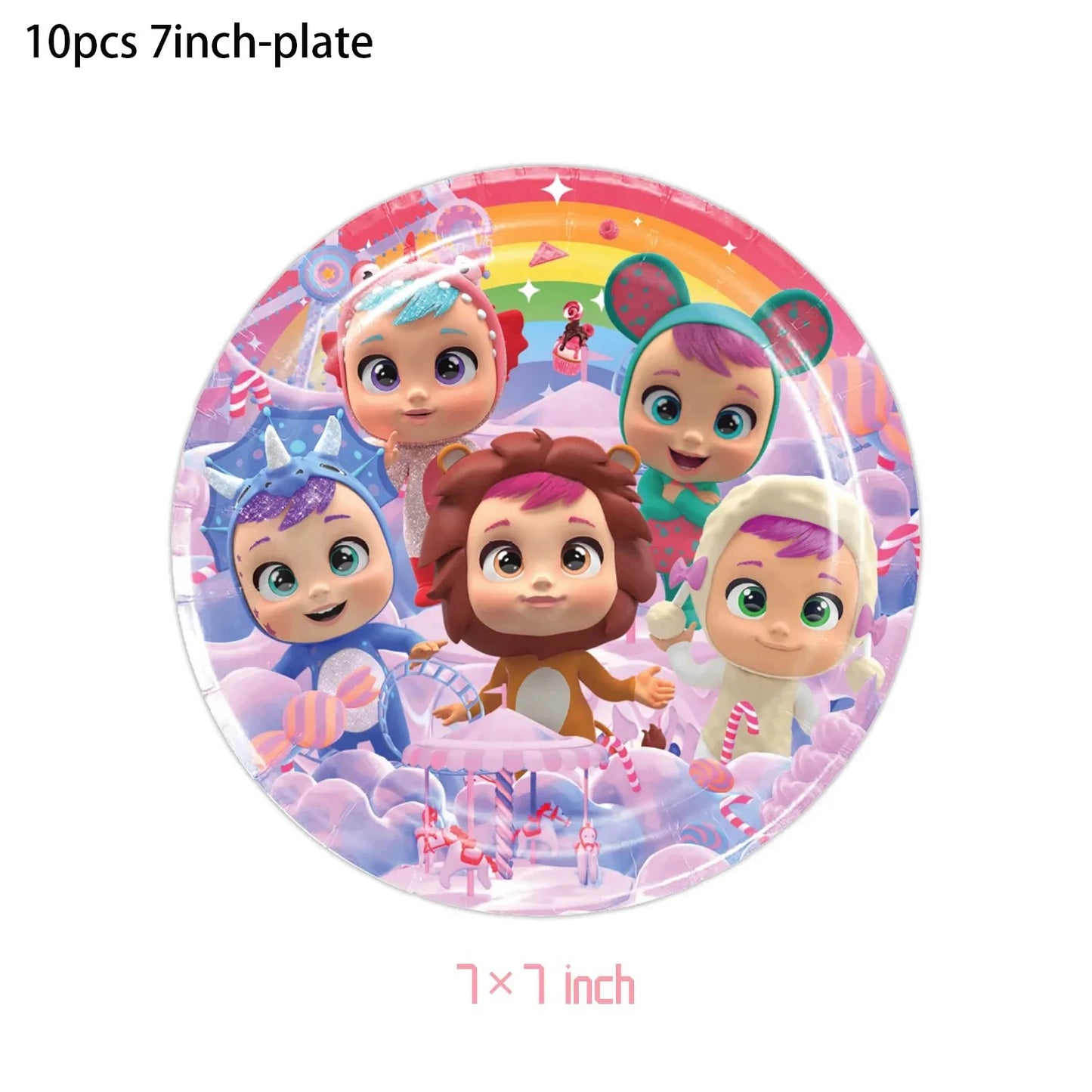 Cry Babiesed Birthday Party Decorations Tableware Set Paper Plates Balloon Banner Tablecloth Backdrop Baby Shower Party Supplies