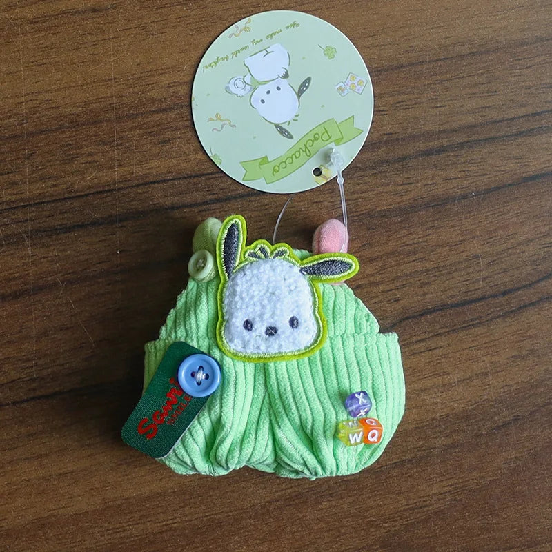 For 17cm Labubu Doll Clothes Cute Overalls Sanrio Hello Kitty Kuromi Cinnamoroll Clothes Doll Clothes for Dolls Kids Gifts