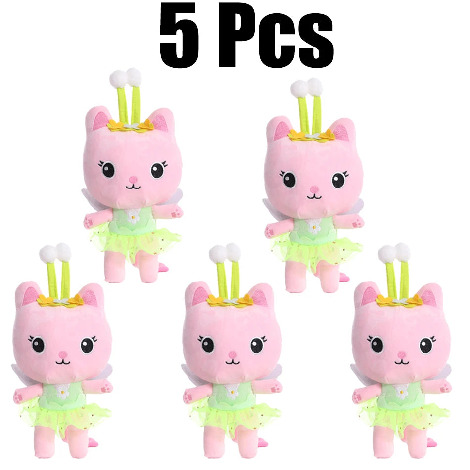 New Gabbys Dollhouse Plush Toy Mercat Cartoon Stuffed Animals Smiling Cat Car Cat Hug Gabys Girl Dolls Kids Birthday Gifts