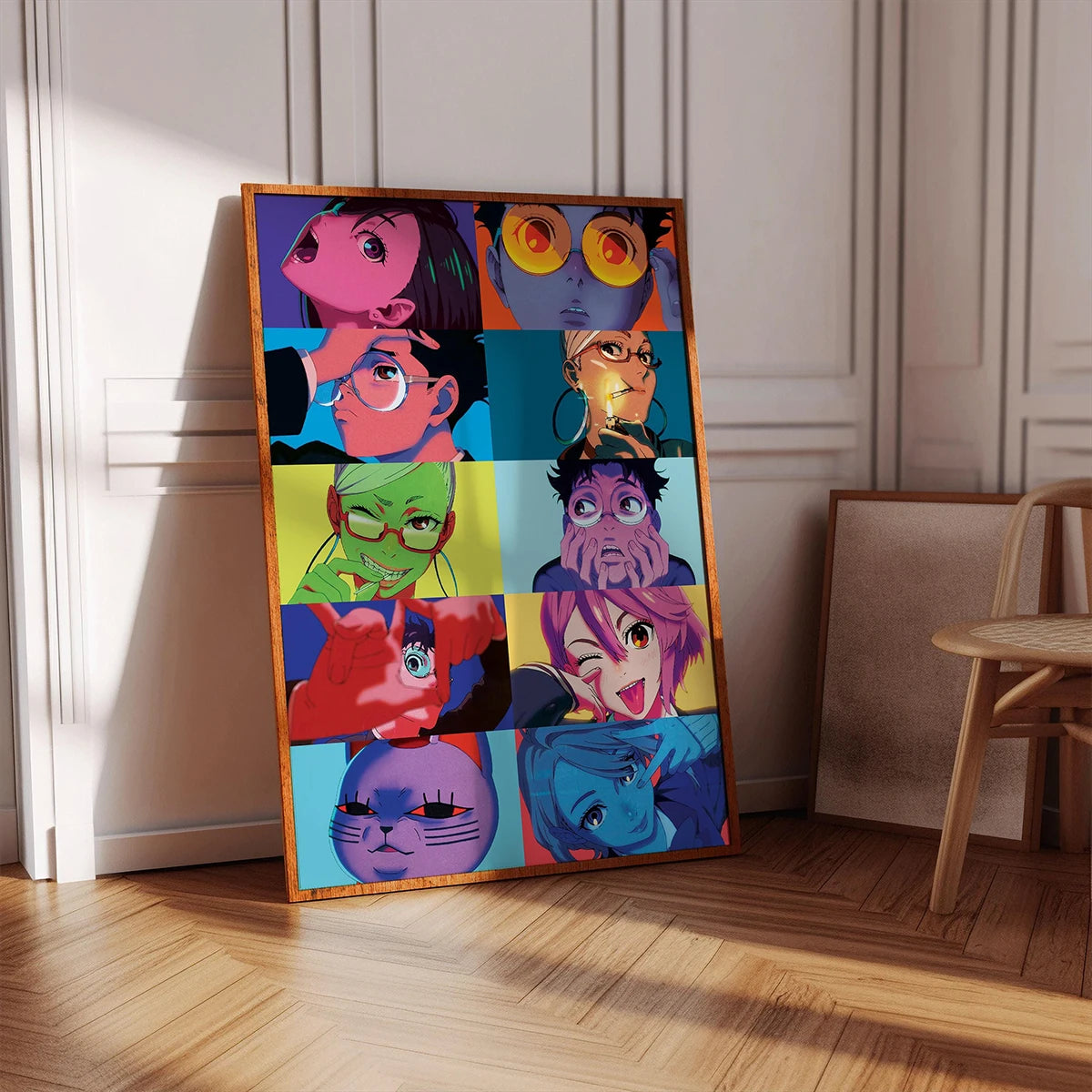 Anime Dandadan Characters Wall Art Print Poster Neon Aesthetic Collage Canvas Painting Home Decor Art Poster Fans Gifts-unframed