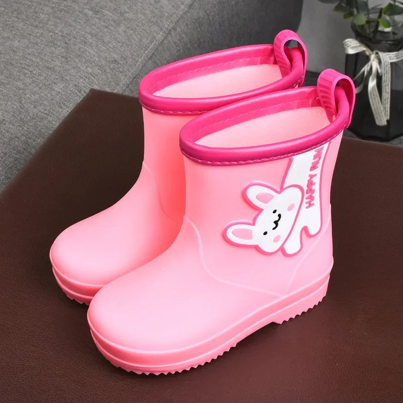 Unicorn Rain Boots Kids Boy Girls Rubber Boots New Cartoon Snow Boots For Children Waterproof Shoes Non-slip Baby Water Shoes
