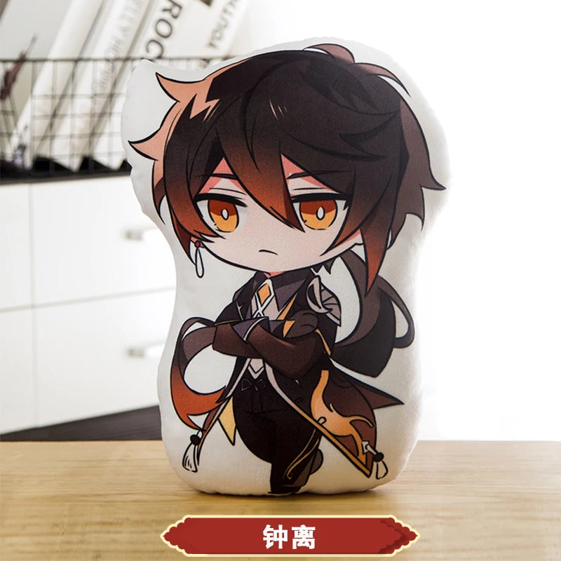 45cm Genshin Impact Plush Doll Toy Zhong Li Xiao Hu TaoTartaglia Venti Kaeya Soft Stuffed Pillow Kids Christmas Plushies Gifts
