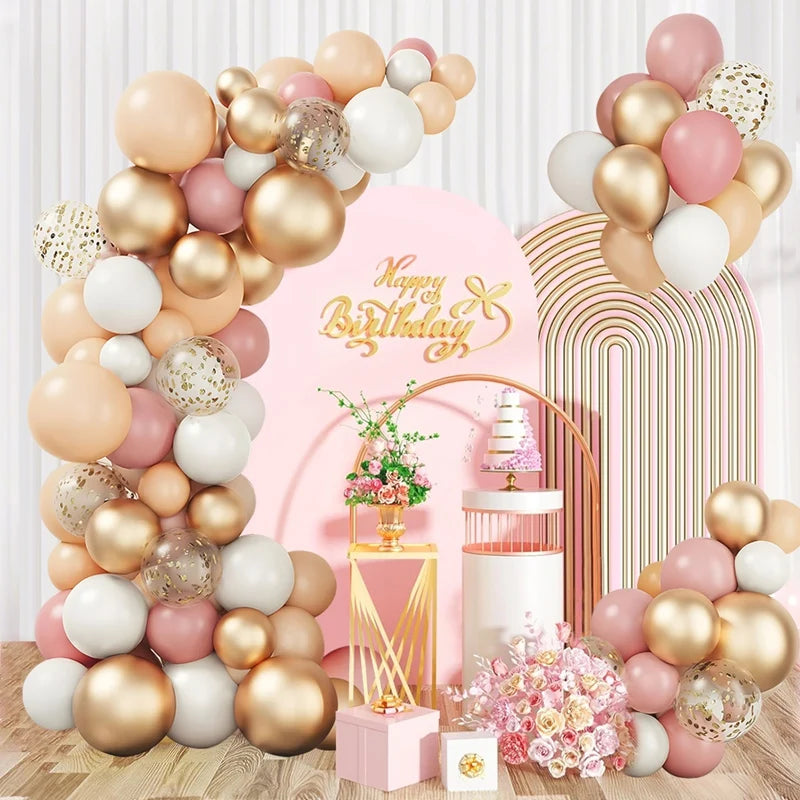 Macaron Balloon Garland Arch Kit 1st Birthday Party Decoration Kids Wedding Birthday Balloon baby shower Confetti Latex Baloon