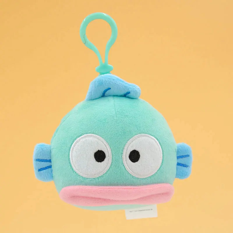 Sanrio Plushie Hangyodon Stuffed Plush Keychain Pendant Cartoon Doll Toys Soft PP Cotton Kawaii Bag Keyring Gifts For Girls Kids