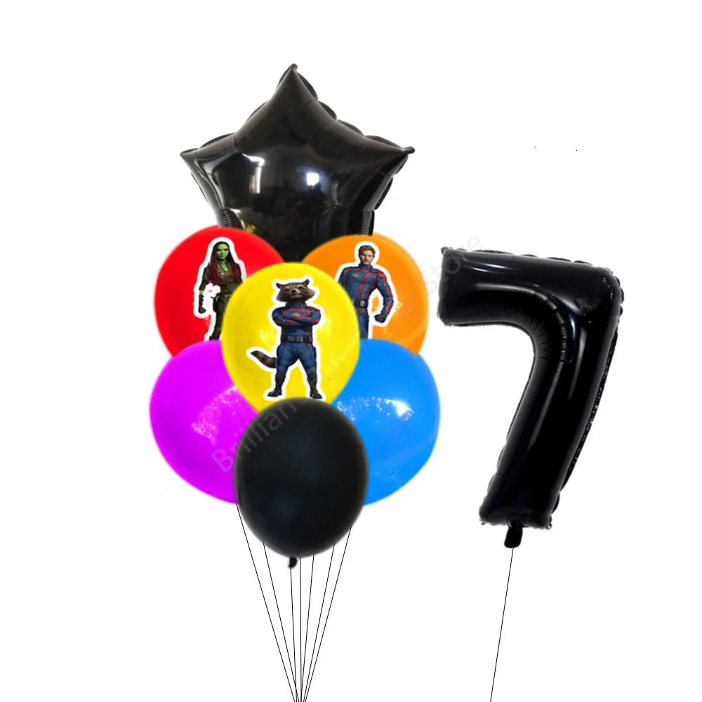 New Guardians of the Galaxy Party Decoration Disposable Tableware Balloons Superhero Baby Shower Kids Birthday Party Supplies