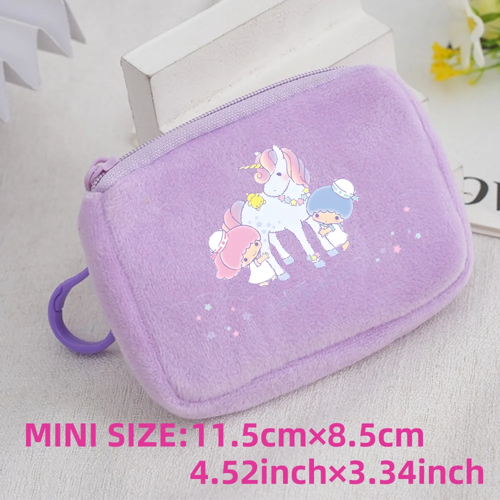 Cinnamoroll Badtz Maru Kuromi Plush Coin Purse Key Case Bag Kids Portable Mini Storage Bag Cute Gifts For Kids Clutch
