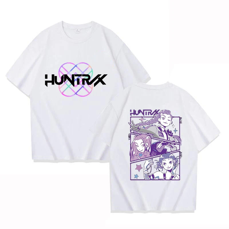 HOT Kpop Huntrix T-Shirt Men Women Fashion Harajuku T Shirt Summer Cool Short Sleeve Hip Hop Top Tee
