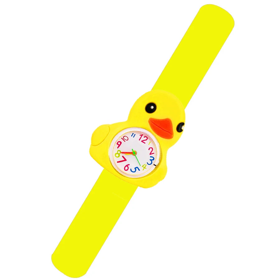 Baby Watch 3D Cartoon Kids Birthday Gift 2-15 Years Old Girl Boy Children Study Time Toy Watch Clock Free Spare Battery
