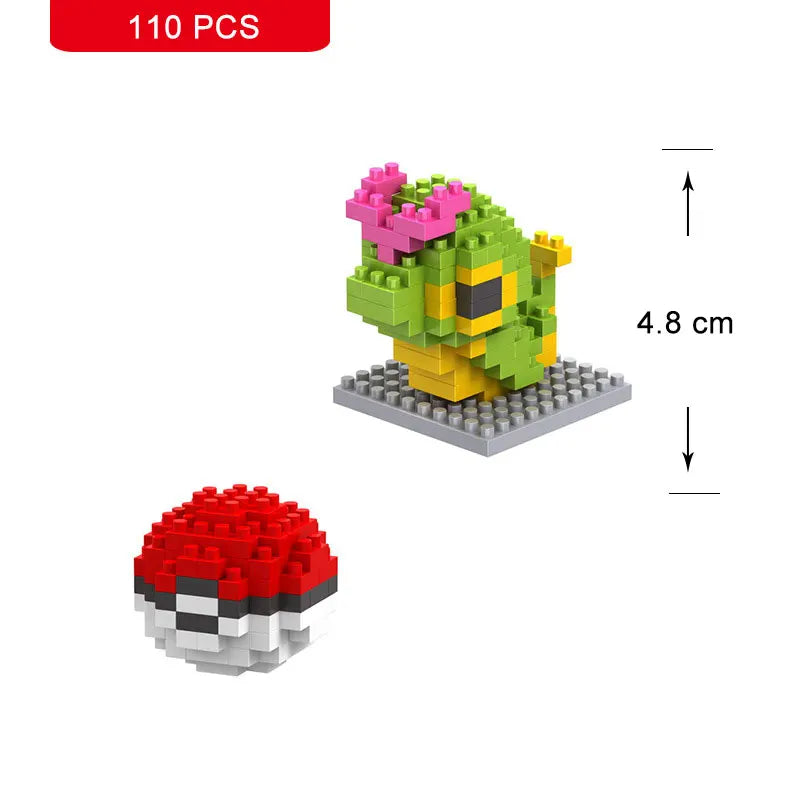 Pokemon Small Building Pokemon Nanoblock Cartoon Pikachu Animal Model Education Game Graphics Pokemon Toys For Kids Birthday