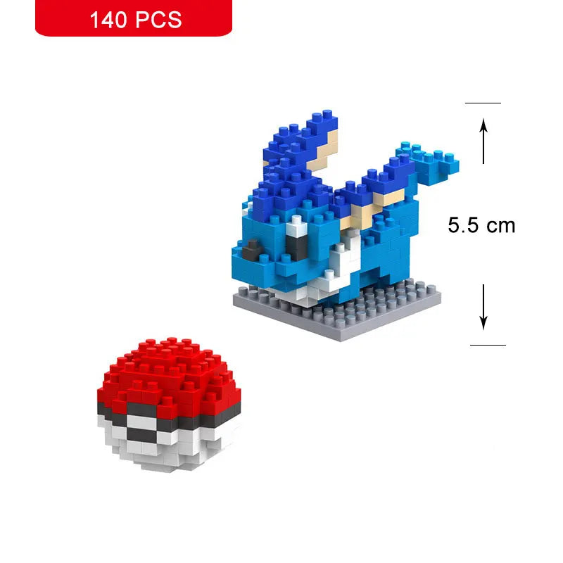 Pokemon Small Building Pokemon Nanoblock Cartoon Pikachu Animal Model Education Game Graphics Pokemon Toys For Kids Birthday