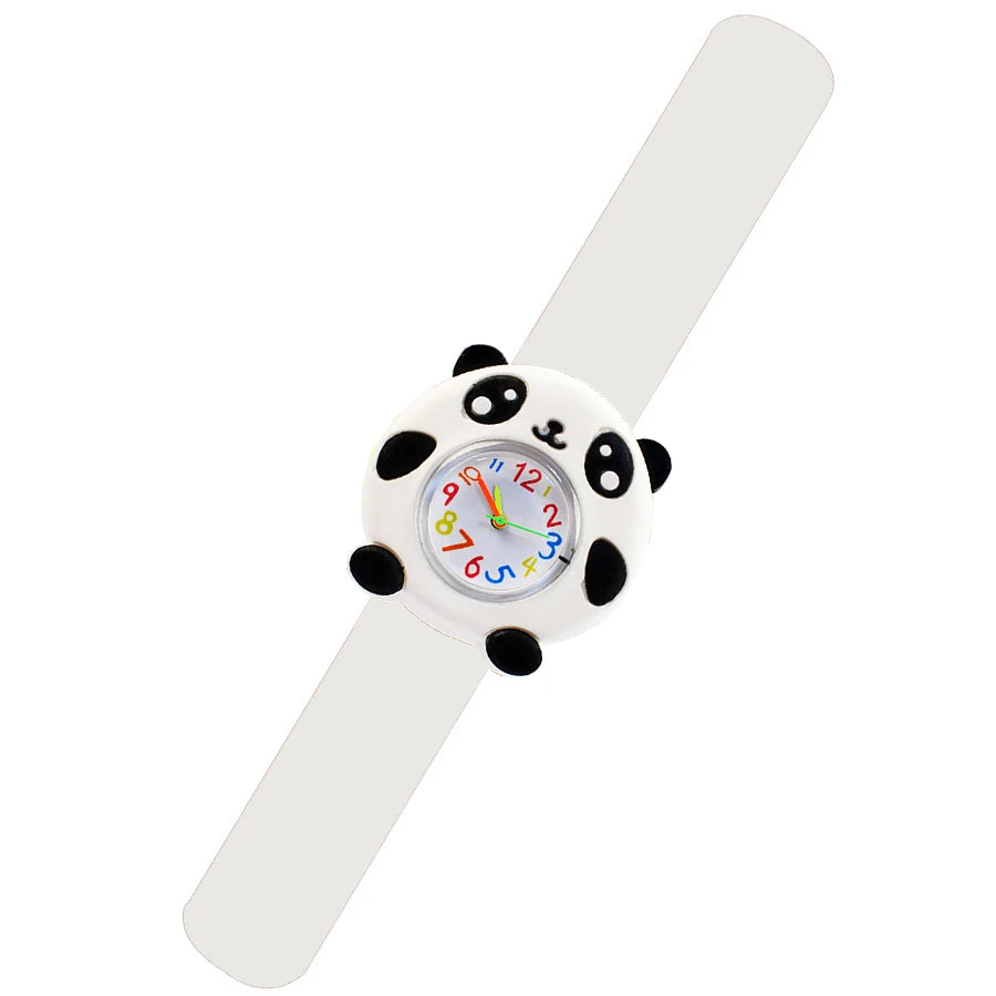 Baby Watch 3D Cartoon Kids Birthday Gift 2-15 Years Old Girl Boy Children Study Time Toy Watch Clock Free Spare Battery