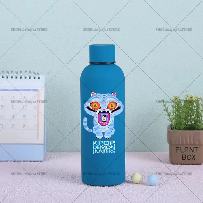 KPop Demon Hunters Kids Sports Water Cup Cute Anime Women Drinking Bottles Huntrix Rumi Zoey Cartoon Print Bottle Birthday Gift