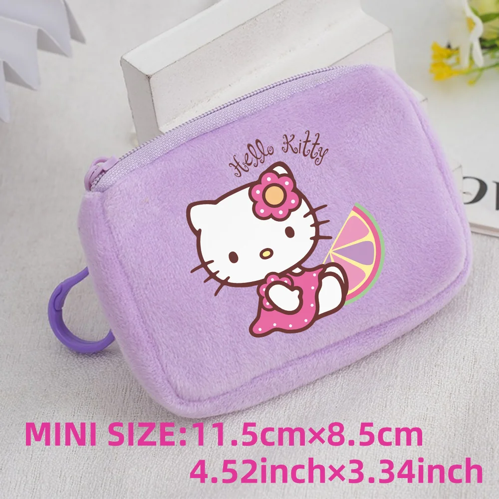 Cinnamoroll Badtz Maru Kuromi Plush Coin Purse Key Case Bag Kids Portable Mini Storage Bag Cute Gifts For Kids Clutch