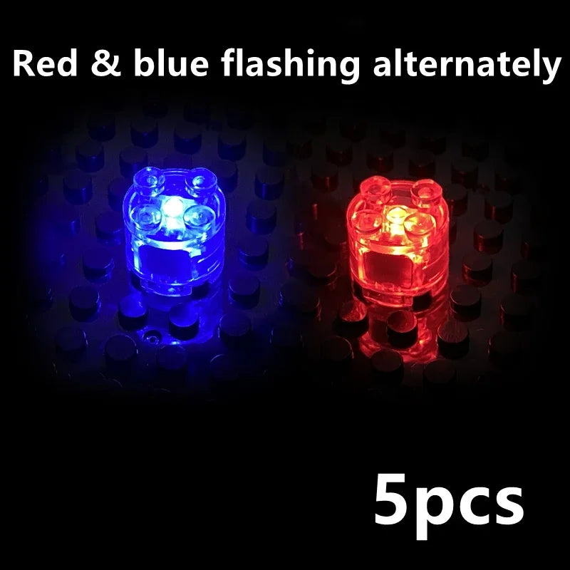 5pcs 2x2 dot LED Light Up Colorful Accessories Classic Brick Education Light-Emitting Compatible Leduo  Building Blocks Kid