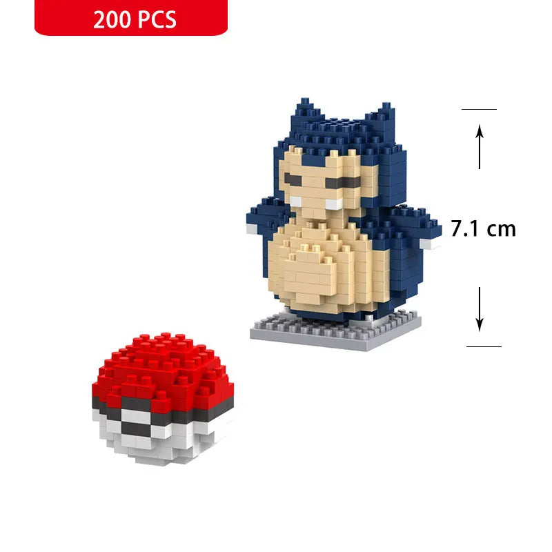 Pokemon Small Building Pokemon Nanoblock Cartoon Pikachu Animal Model Education Game Graphics Pokemon Toys For Kids Birthday