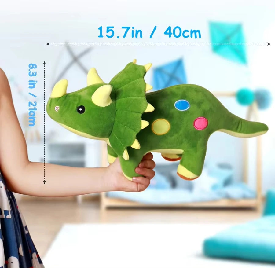 40cm/15.7in Dinosaur Doll Stuffed Toy Creative Soft Plush Stegosaurus Triceratops Plush Toy Kids Dinosaurs Toy Birthday Gifts