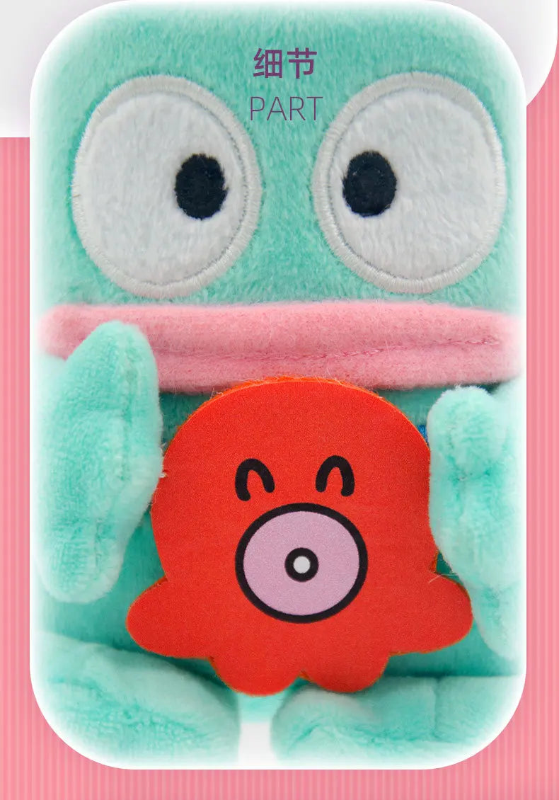 Sanrio Plushie Hangyodon Stuffed Plush Keychain Pendant Cartoon Doll Toys Soft PP Cotton Kawaii Bag Keyring Gifts For Girls Kids