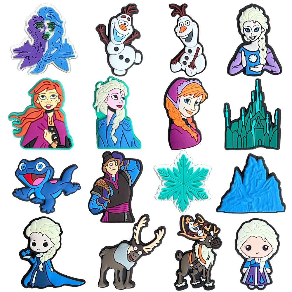 Cartoon MINISO 1PCS Popular Characters Disney Mouse DIY Stitch Funny Bear Shoe Charms Decorate Kids Accessories Boys Party Gifts