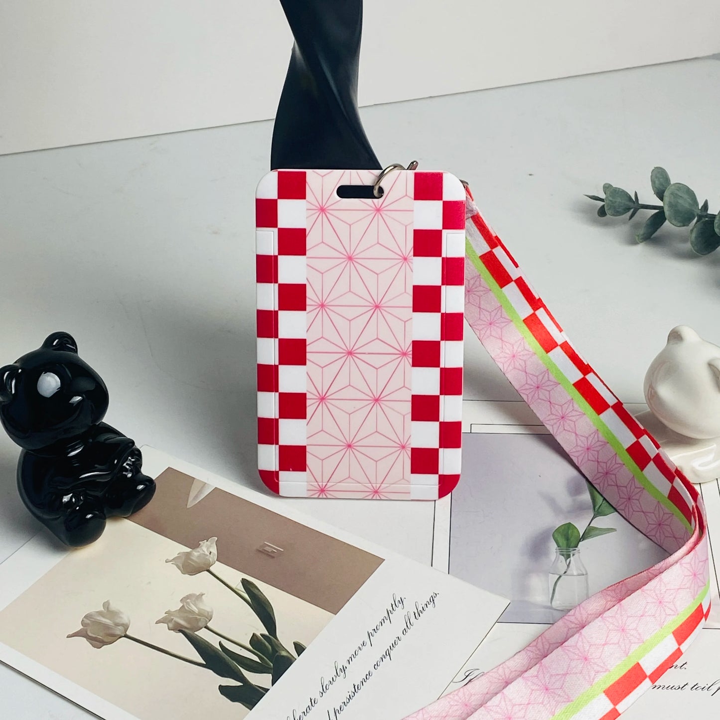 Anime Card Holder Neck Strap Lanyard Keychain ID Bus Credit Card Pass Hang Rope Lariat Keyrings Lanyard Accessories