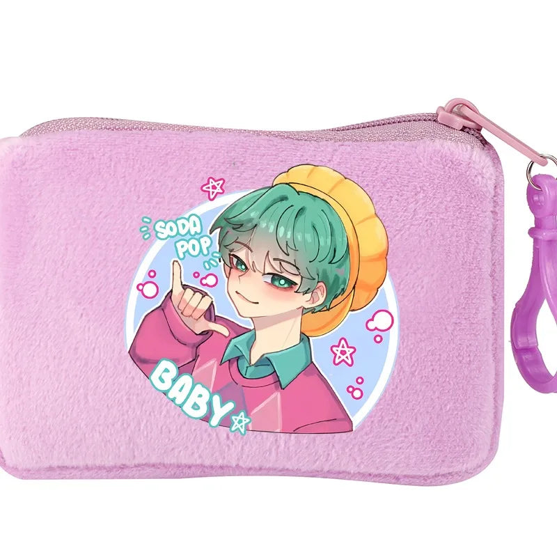 KPop Demon Hunters Party Favors Coin Purse Boy Cartoon Small Wallet Portable Cute Change Storage Bag Women Girl Birthday Gift